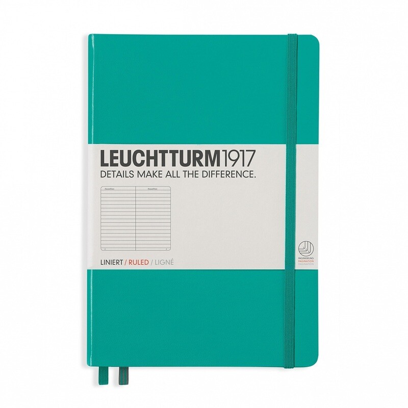 LEUCHTTURM A5 RULED NOTEBOOK - EMERALD