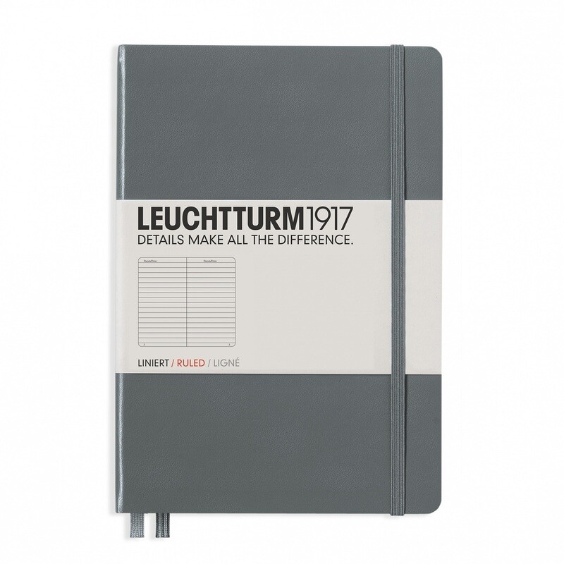 LEUCHTTURM A5 RULED NOTEBOOK - ANTHRACITE