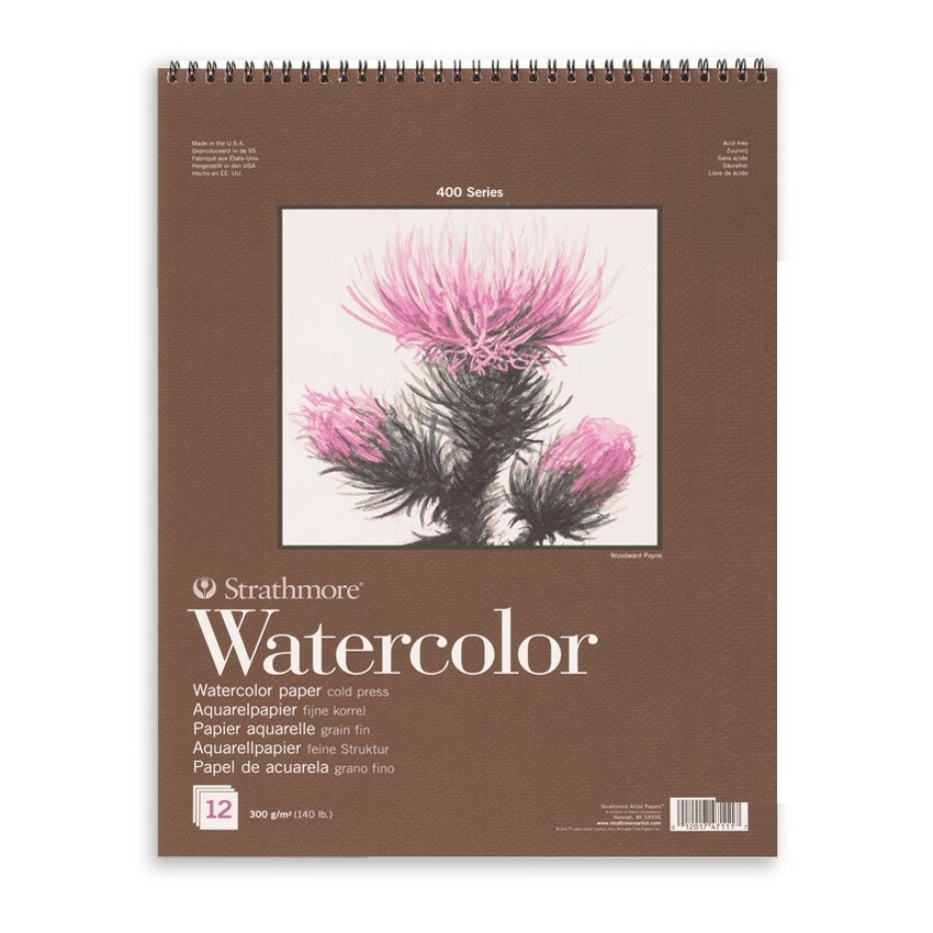 STRATHMORE 27.9X38.1CM WATERCOLOR PAD 12SHT 300GRM