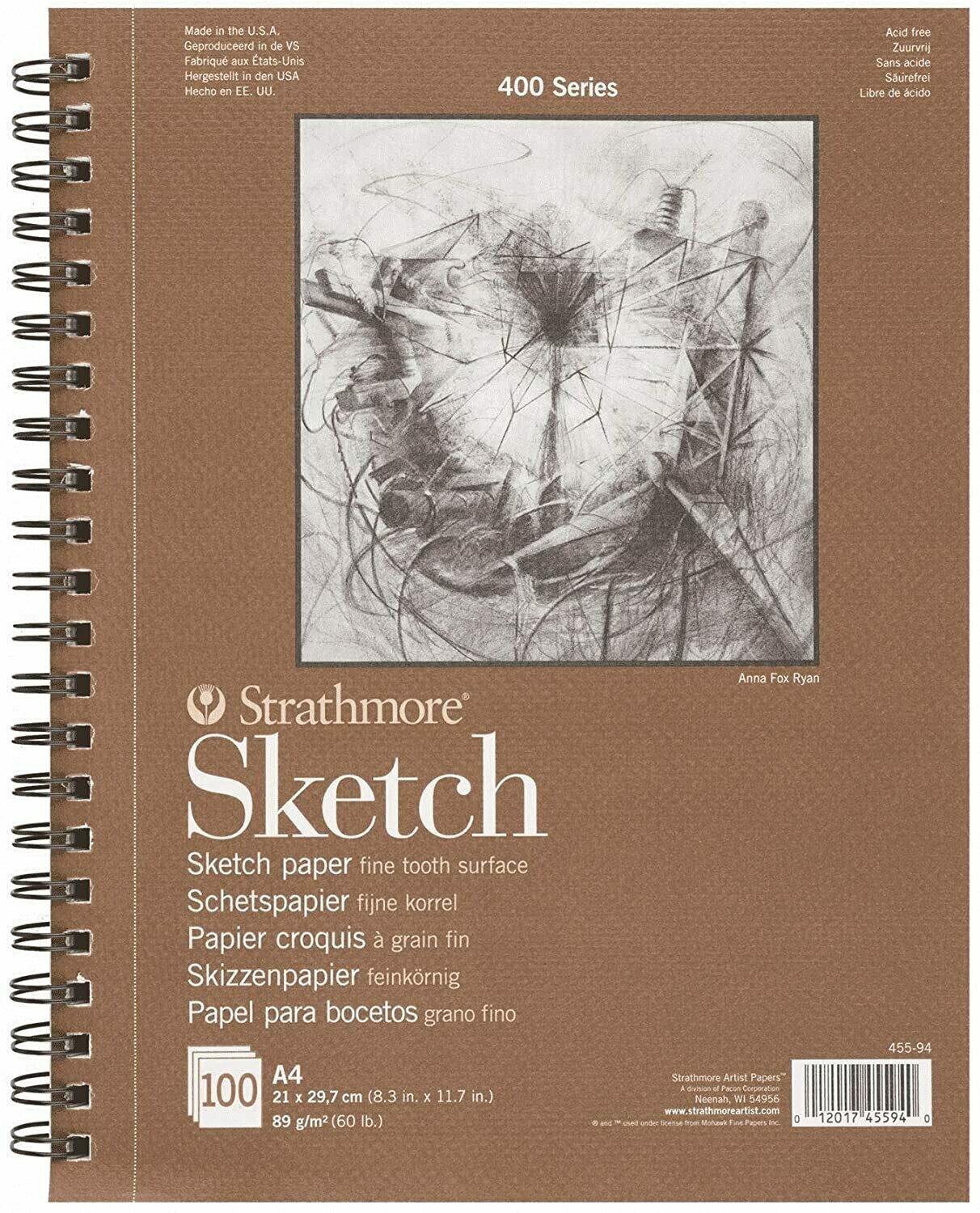 STRATHMORE A4 SKETCH PAD 100SHT 89GRM 455-94