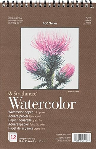 STRATHMORE 17.8X25.4CM WATERCOLOR PAD 12SHS 300GRM