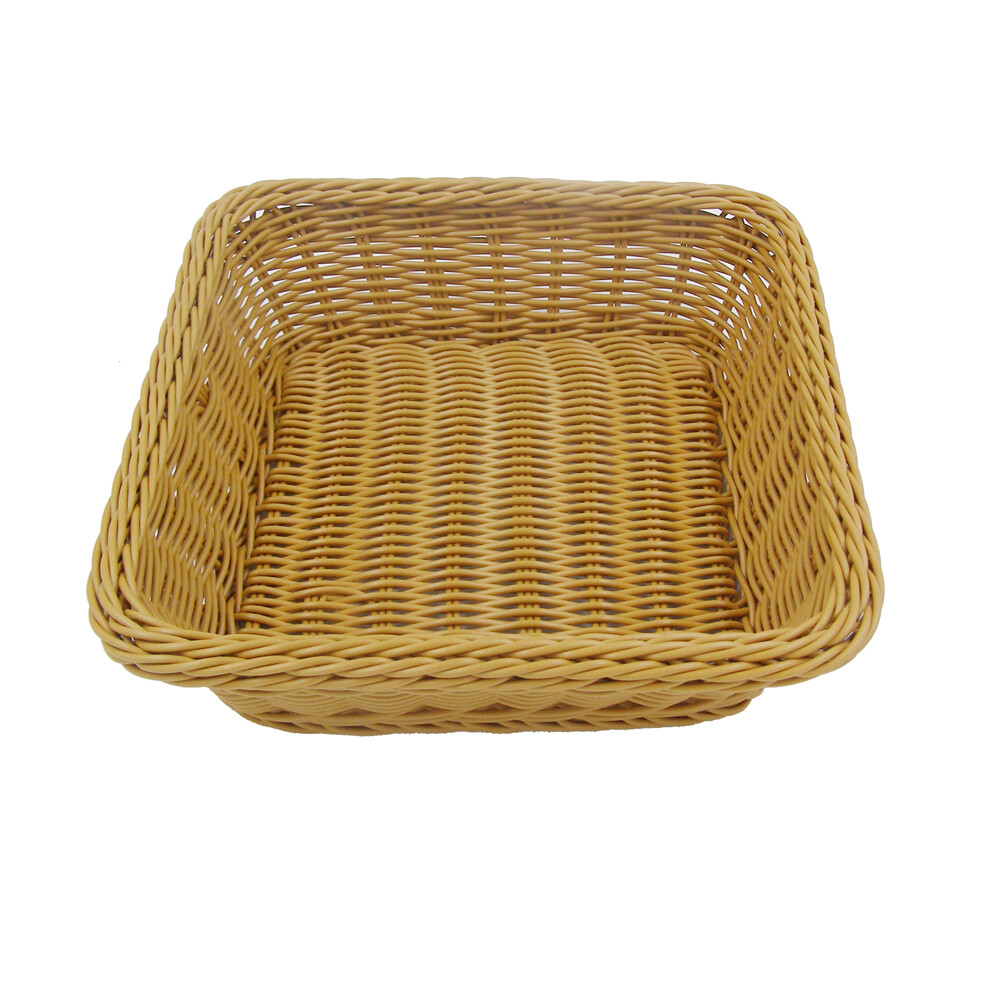 RSC CANE BREAD BASKET 23X23X7.5CM SQUARE P17-156