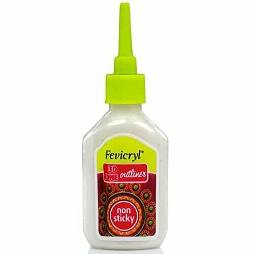 FEVICRYL 20ML 3D OUTLINER, Colour: Pearl White
