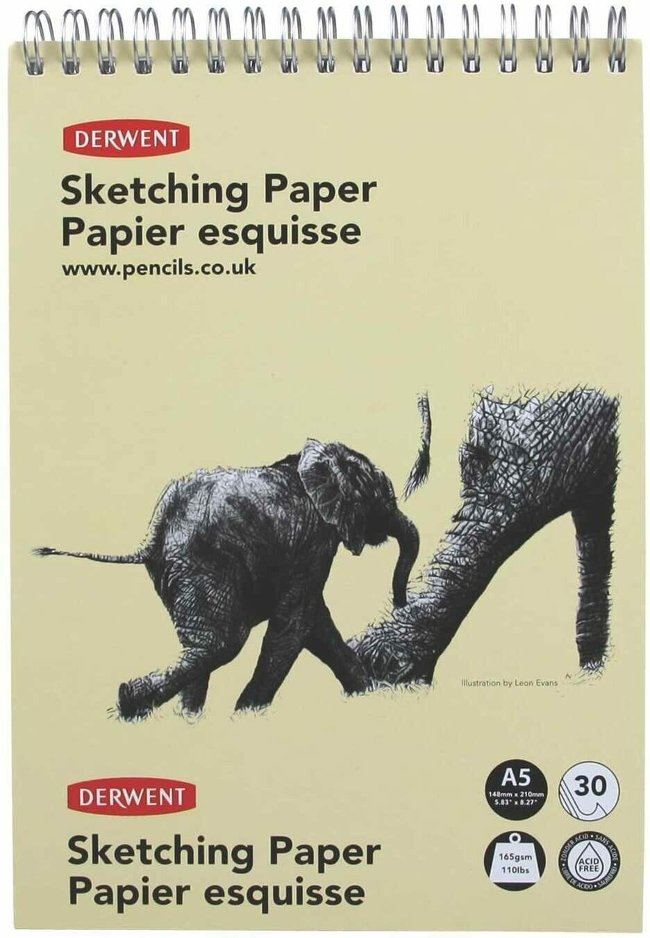 DERWENT A5 SKETCHING PORTRAIT PAPER 165GSM 30SHS