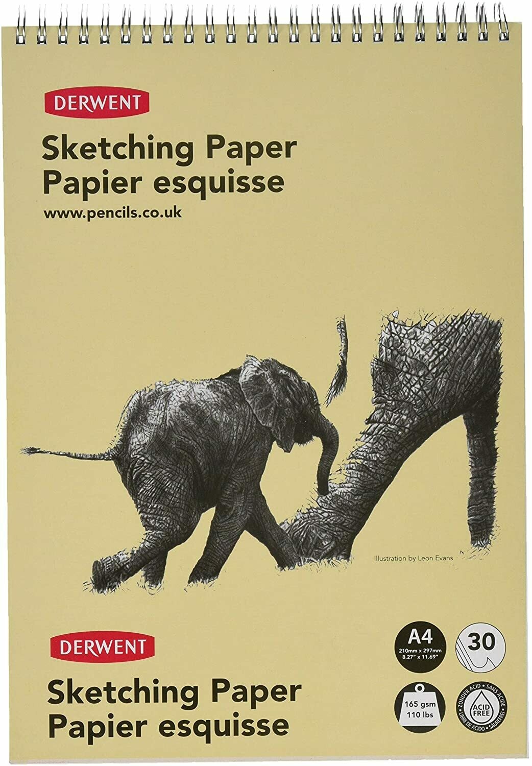 DERWENT A4 SKETCHING PORTRAIT PAPER 165GSM 30SHS