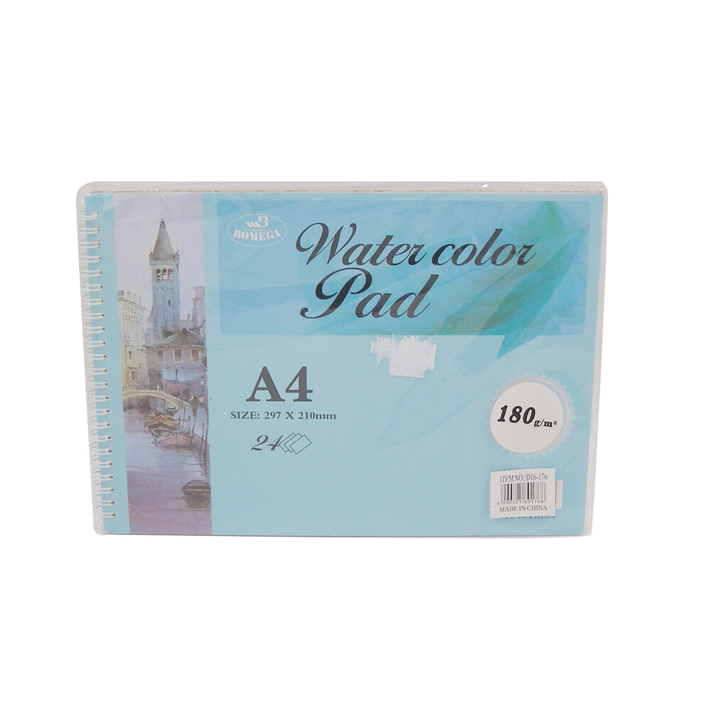 RSC A4 WATERCOLOR PAD 180GSM 24SHS D16-176