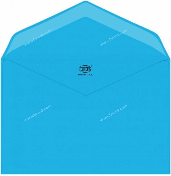 FIS 9X4&quot; 50PCS COLOR ENVELOPES, Colour: Blue