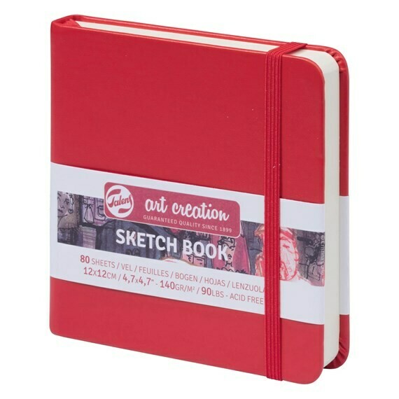 ROYAL TALENS 12X12CM RED SKETCHBOOK 80SHS 140GSM