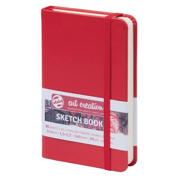 ROYAL TALENS 9X14CM RED SKETCH BOOK 80SHS 140GSM