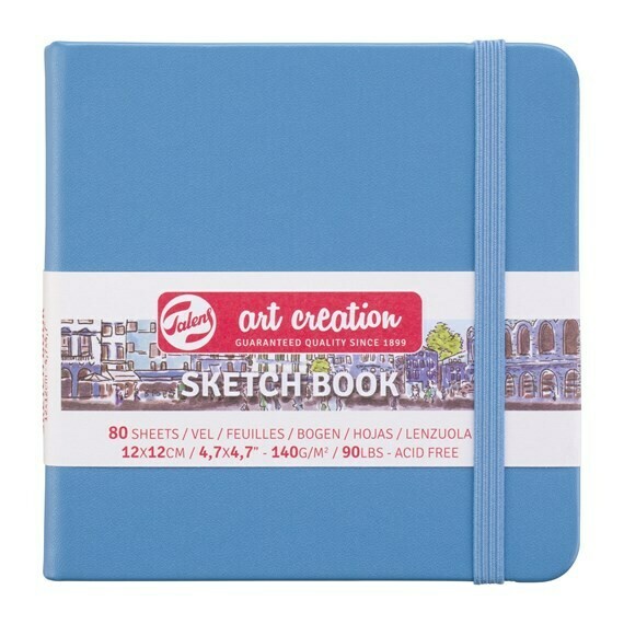 ROYAL TALENS 12X12CM BLUE SKETCHBOOK 80SHS 140GSM