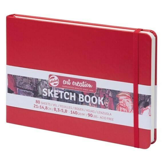 ROYAL TALENS 21x14.8CM RED SKETCHBOOK 80SHS 140GSM