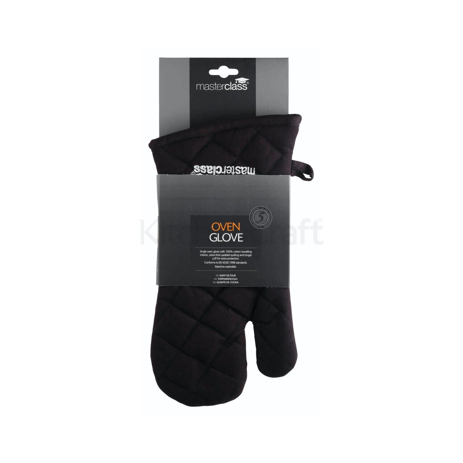 KC PROFESSION OVEN GLOVE H.D COTTON BLACK MCGLOVE