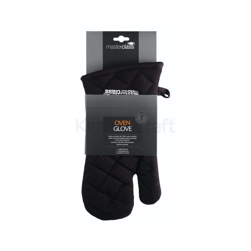 KC PROFESSION OVEN GLOVE H.D COTTON BLACK MCGLOVE