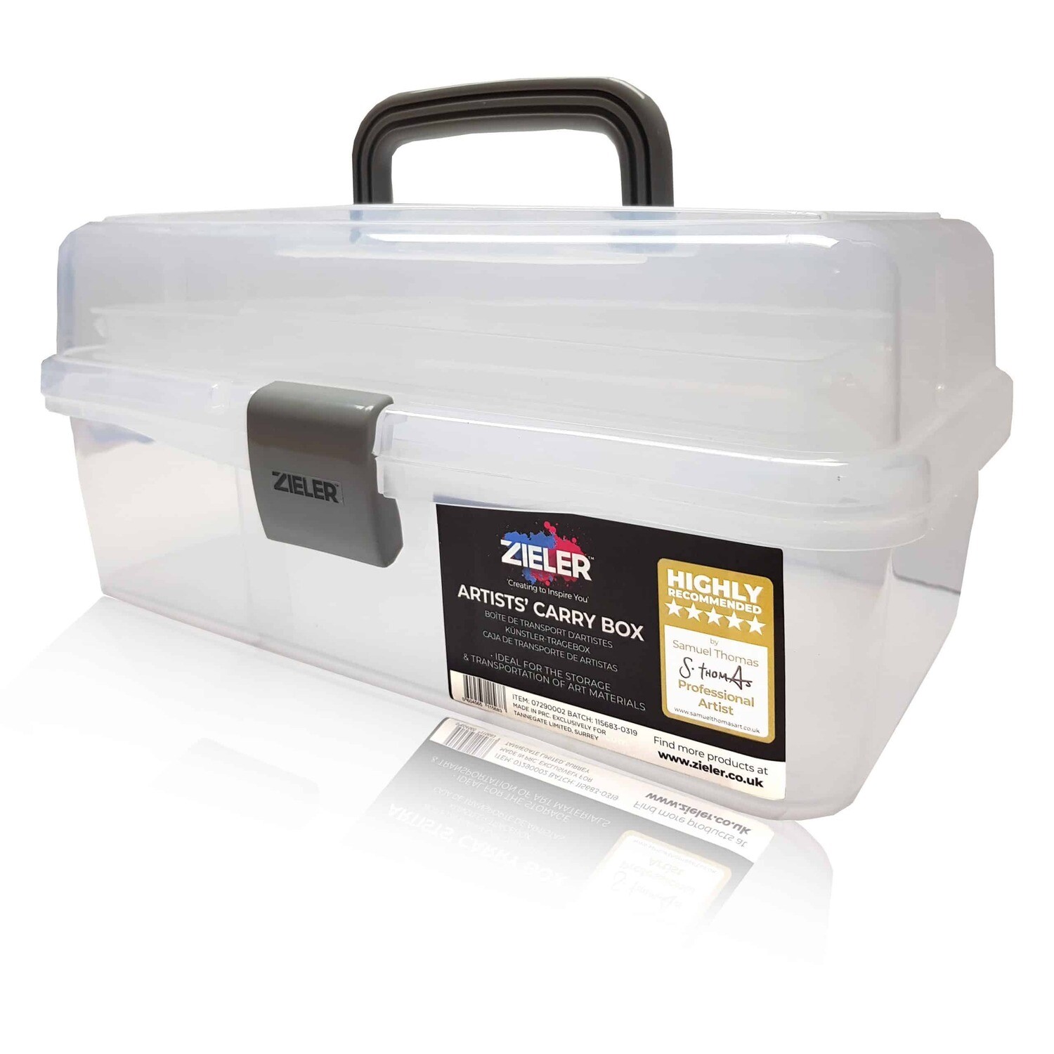 ZIELER PC ARTISTS&#39; CARRY BOX CLEAR 07290002