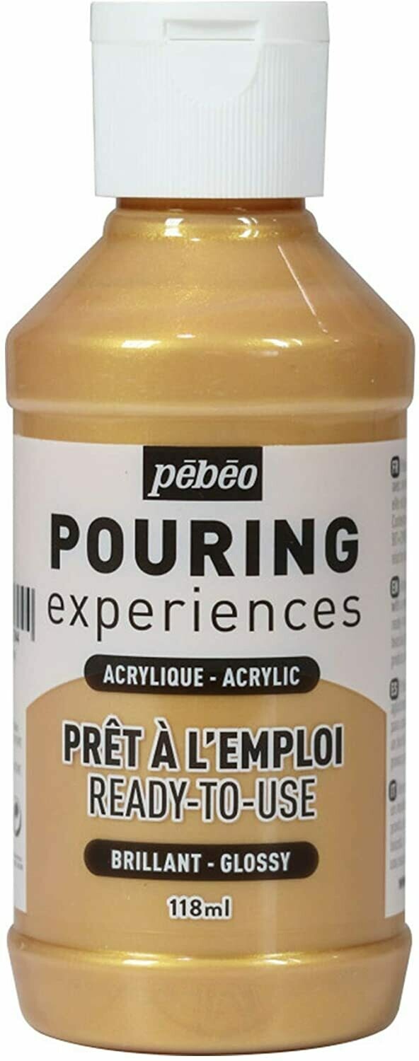 PEBEO ACRYLIC POURING 118ML ASSORTED COLOR BRILLIANT-GLOSS, Color: Gold