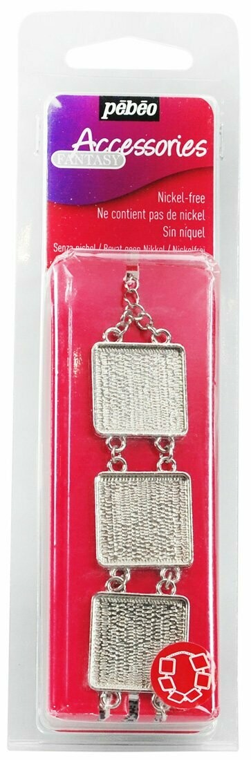PEBEO FANTASY METAL SQR BRACELET 166802