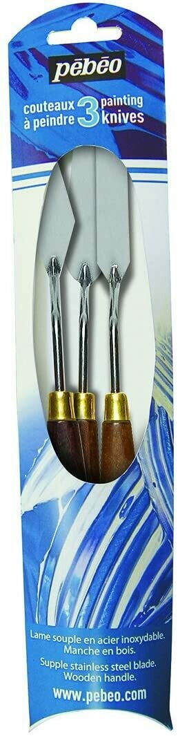 PEBEO SS 3 PCS PAINTING KNIVES SET 100426