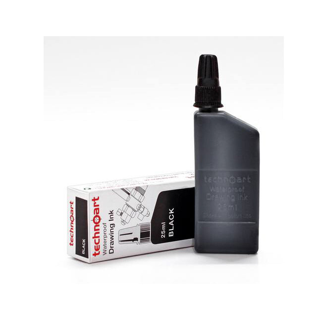 ISOMARS 25ML WATERPROOF DRAWING INK-BLACK NK100