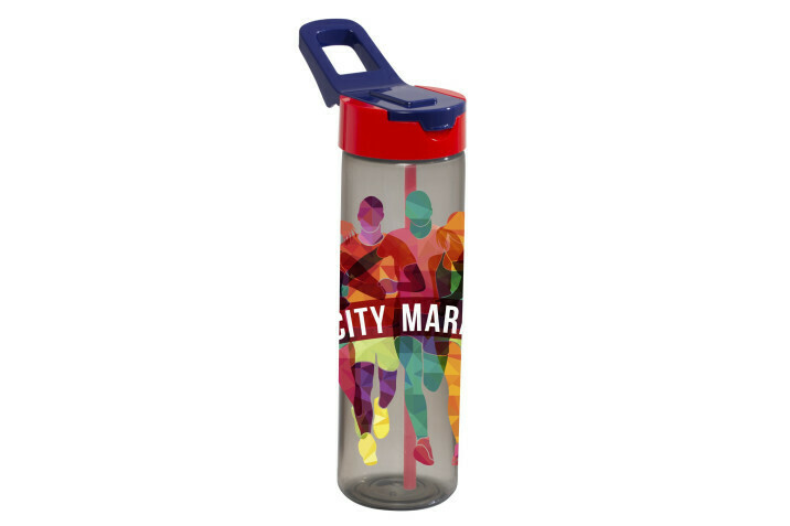 HEREVIN 0.73LIT SPORTS BOTTLE W/STRAW-MARATHON
