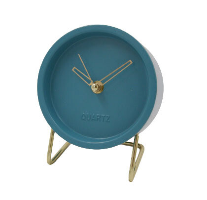 RSC/QUARTZ 13CM METAL ALARM CLOCK C20-011, Colour: Capri Blue