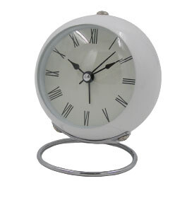 RSC 10CM TABLE ALARM CLOCK ROUND C20-014-015, Colour: White