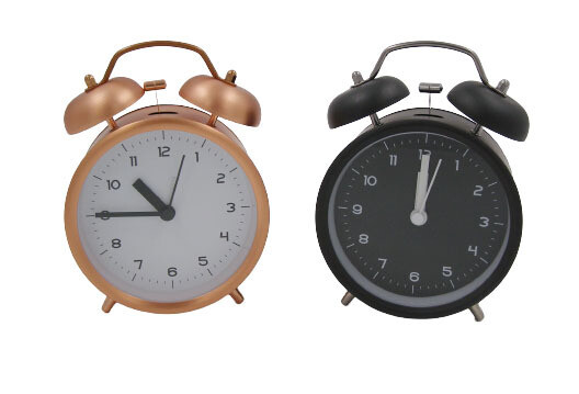 RSC 10CM TWIN BELL TABLE ALARM CLOCK C20-017-018