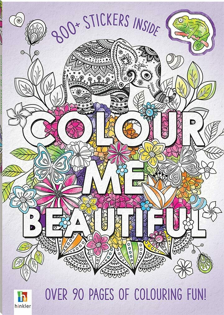 HINKLER COLOUR ME BEAUTIFUL 90PAGES 800STICKERS