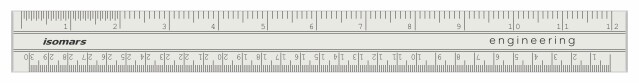 ISOMARS 30CM ENGINEERING RULER E12