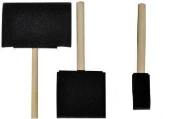 ISOMARS 3PCS FOAM BRUSH WITH WOODEN HANDLE