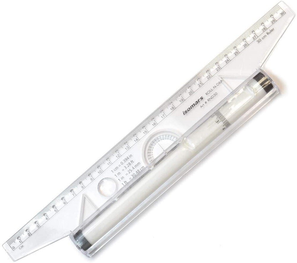 isomars Rolling Ruler - 30 cm Ruler 