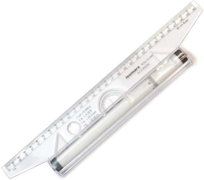 ISOMARS 30CM ROLLING RULER RR30-CM