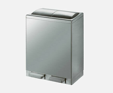 MAX SS HB04 304 PEDAL OPERATED TWIN BIN