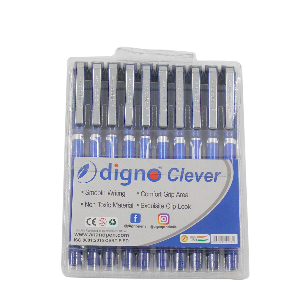 DIGNO 10PCS CLEVER BALL PEN BLUE
