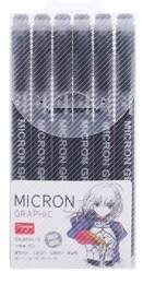 RSC 6PCS MICRON GRAPHIC PEN BOX 8050-6 P20-018