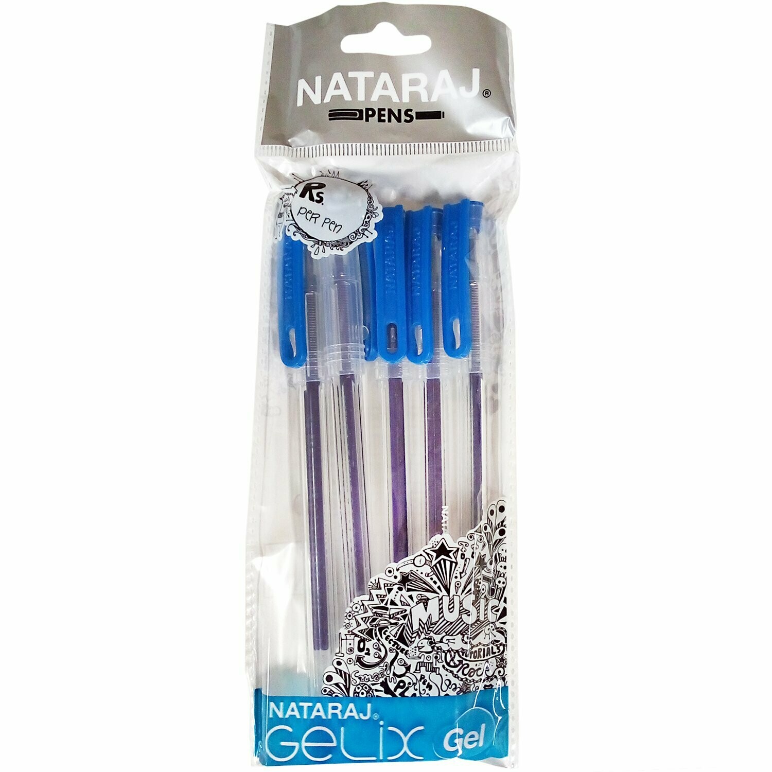 NATARAJ 5PCS GELIX GEL PENS