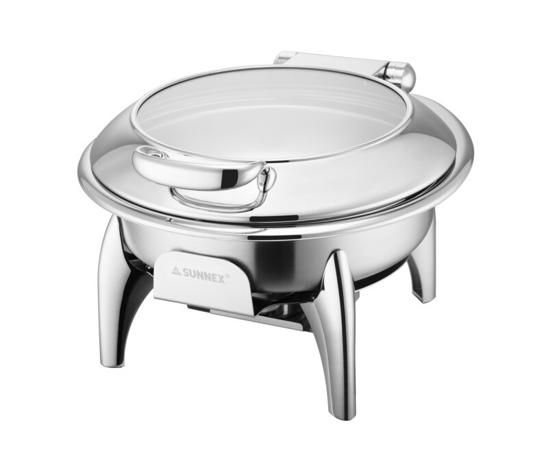 SUNNEX S/S VIENNA CHAFING ROUND 6.8LIT W16-3602