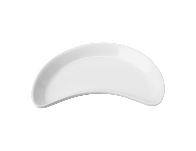 SUNNEX/ORION 19.5CM WHITEWARE CRESCENT SALADPLATE