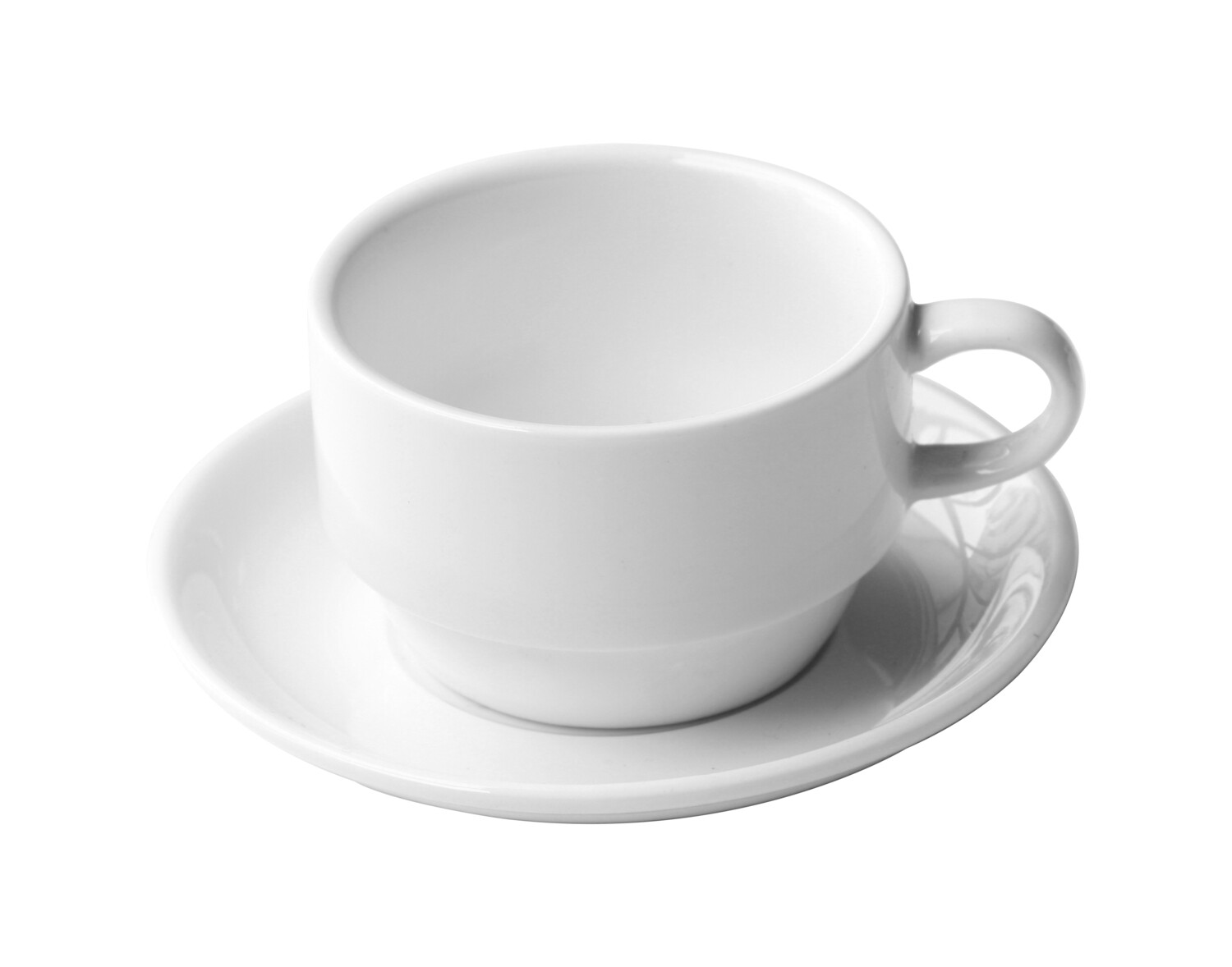 SUNNEX/ORION WHITEWARE STACKING COFFEE CUP/SAUCER