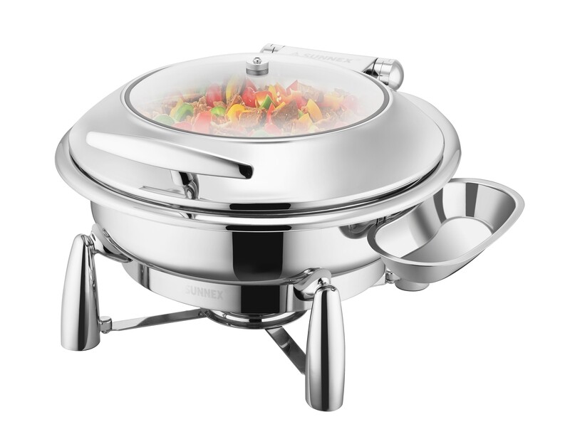 SUNNEX CHAFING DISH OSLO ROUND 6.8LIT W36320