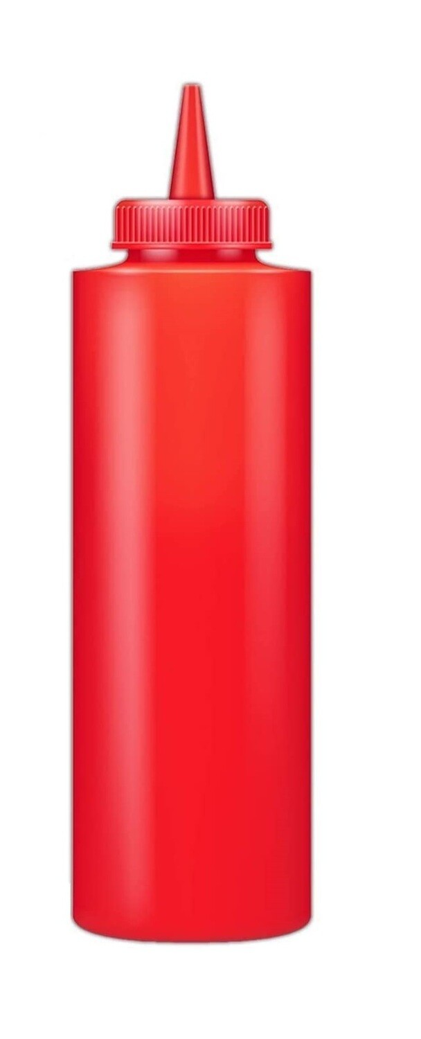 SUNNEX/RSC 12OZ SQUEEZY SAUCE BOTTLE M03001, Colour: Red