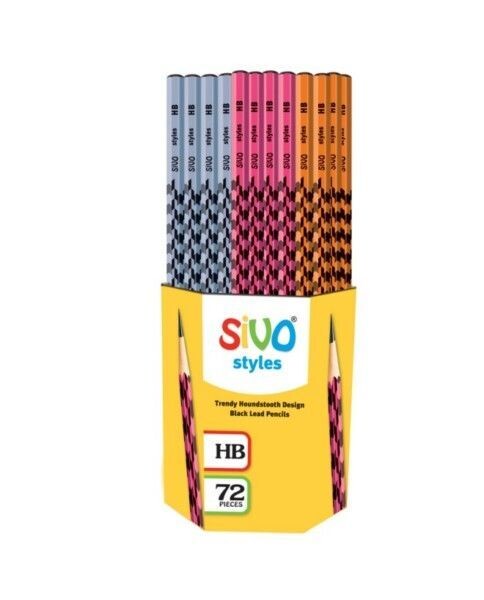 SIVO 72PCS STYLES HOUNDSTOOTHPRINT PENCILS