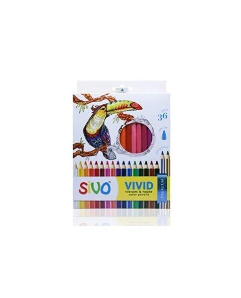 SIVO 36PCS FULL SIZE VIVID 4MM ROUND COLOR PENCIL