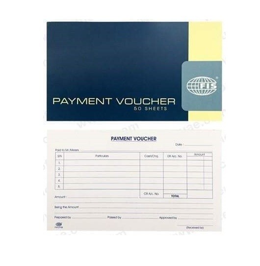 FIS PAYMENT VOUCHER BOOK