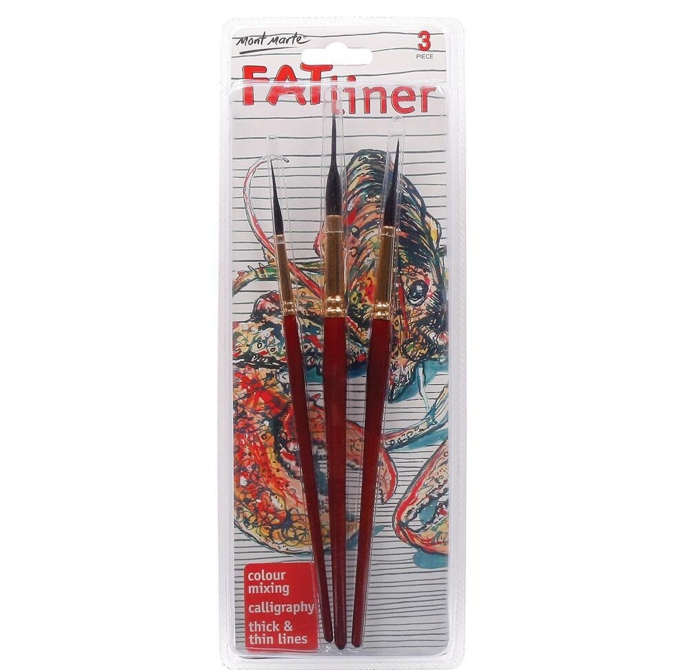 MM 3PCS FAT LINER BRUSH SET 06/10/16 BMHS0006