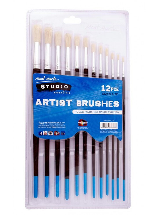 MM 12PCS STUDIO ARTIST ROUND BRUSH SET BMSS0003