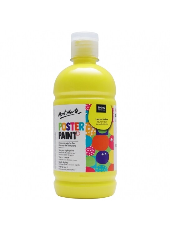 MM 500ML POSTER PAINT LEMON YELLOW MPST0002