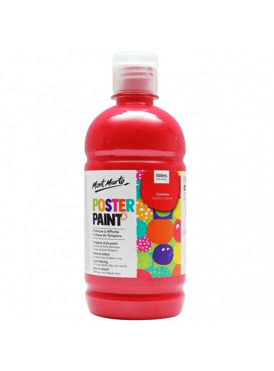 MM 500ML POSTER PAINT CARMINE MPST0003