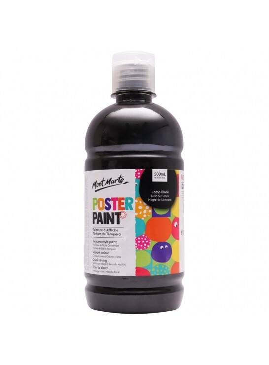 MM 500ML POSTER PAINT LAMP BLACK MPST0006