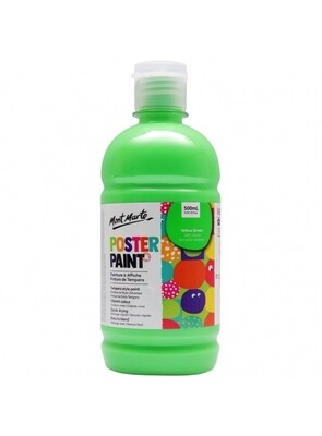 MM 500ML POSTER PAINT YELLOW GREEN MPST0005