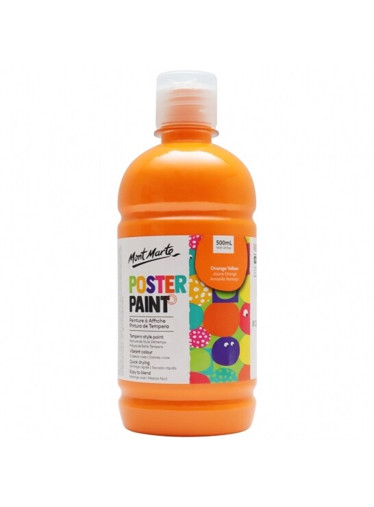 MM 500ML POSTER PAINT ORANGE YELLOW MPST0007